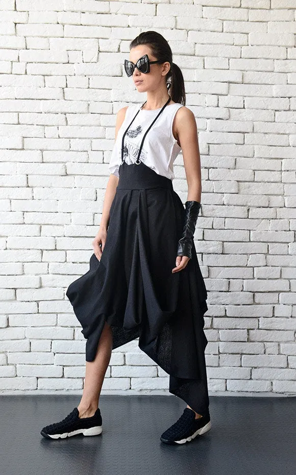 Asymmetric Linen Skirt