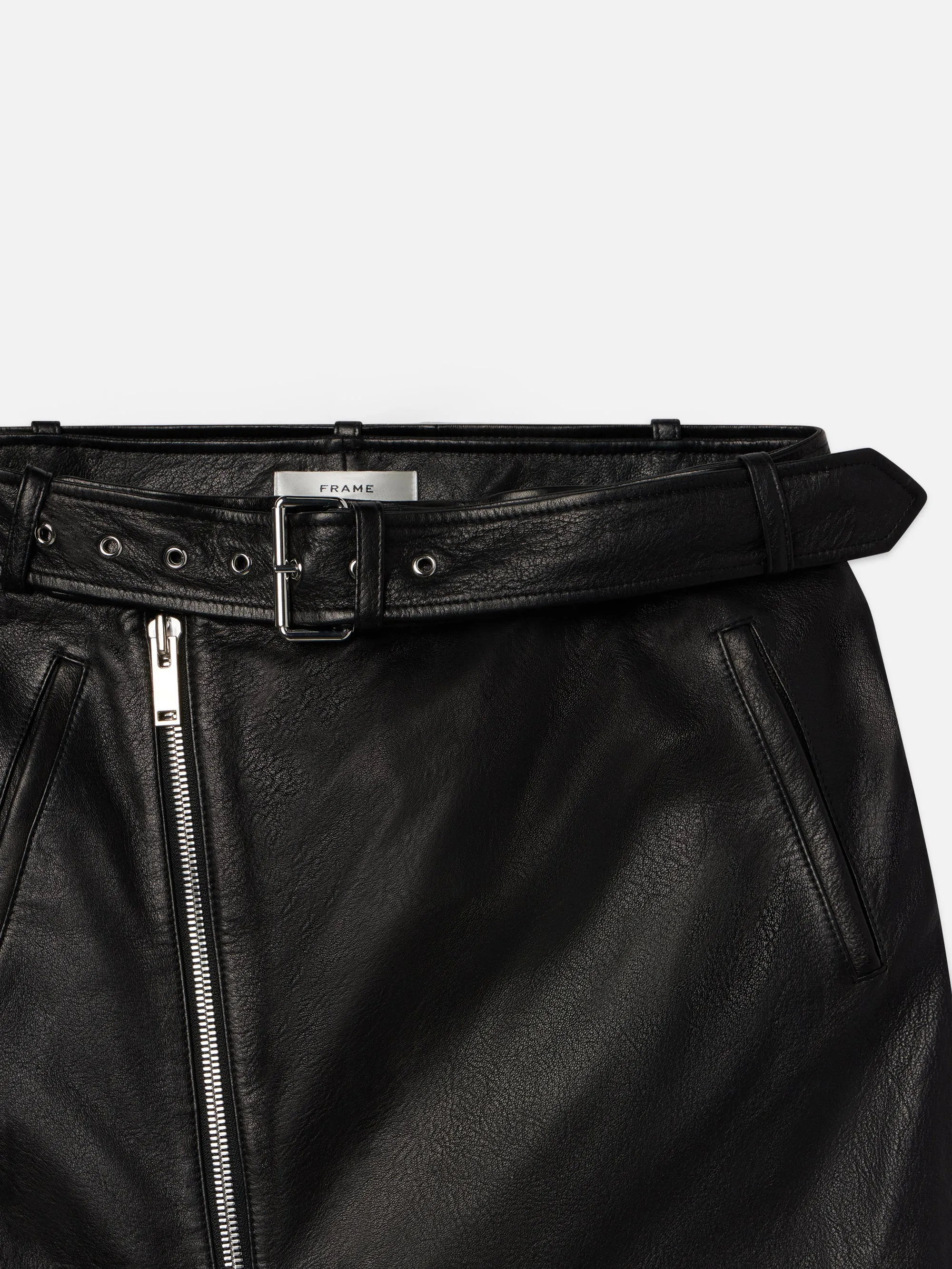 Biker Pencil Skirt -- Black