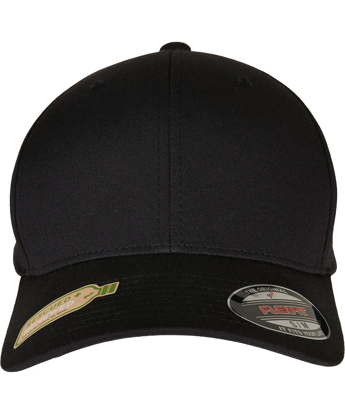 Black - Flexfit recycled polyester cap