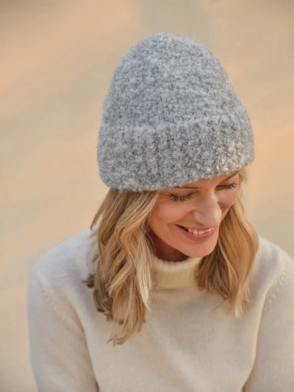 Boucle Hat - Grey Marl