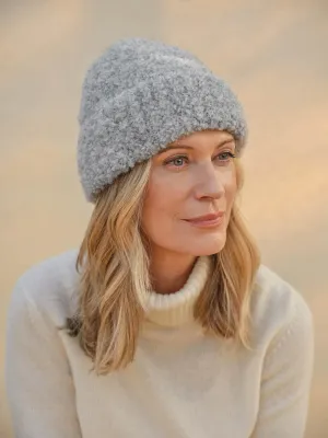 Boucle Hat - Grey Marl