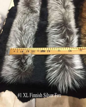 BY ORDER Finnish Silver Fox Fur Trims for Hood, Fur Replacement