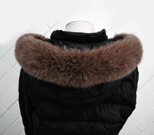 BY ORDER, not Tail, Real Brown Fox Fur Trim Hood, Fur collar trim, Fox Fur Collar, Fur Scarf, Fur Ruff, Fox Fur Hood, Fox Fur, Soft