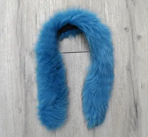 BY ORDER, Real Fox Fur (Tail) Trim Hood, Fur collar trim, Fox Fur Collar, Fur Scarf, Fur Ruff, Fur Hood, Fur stripe, Coat Trim, Green