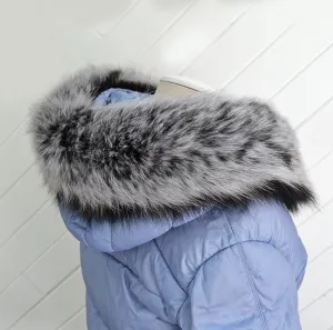 BY ORDER XXL Triple Real Fox Fur (Tail) Trim Hood, Fur collar trim, Fox Fur Collar, Fur Scarf, Fur Ruff, Fox Fur Hood, Hood Fur, stripe