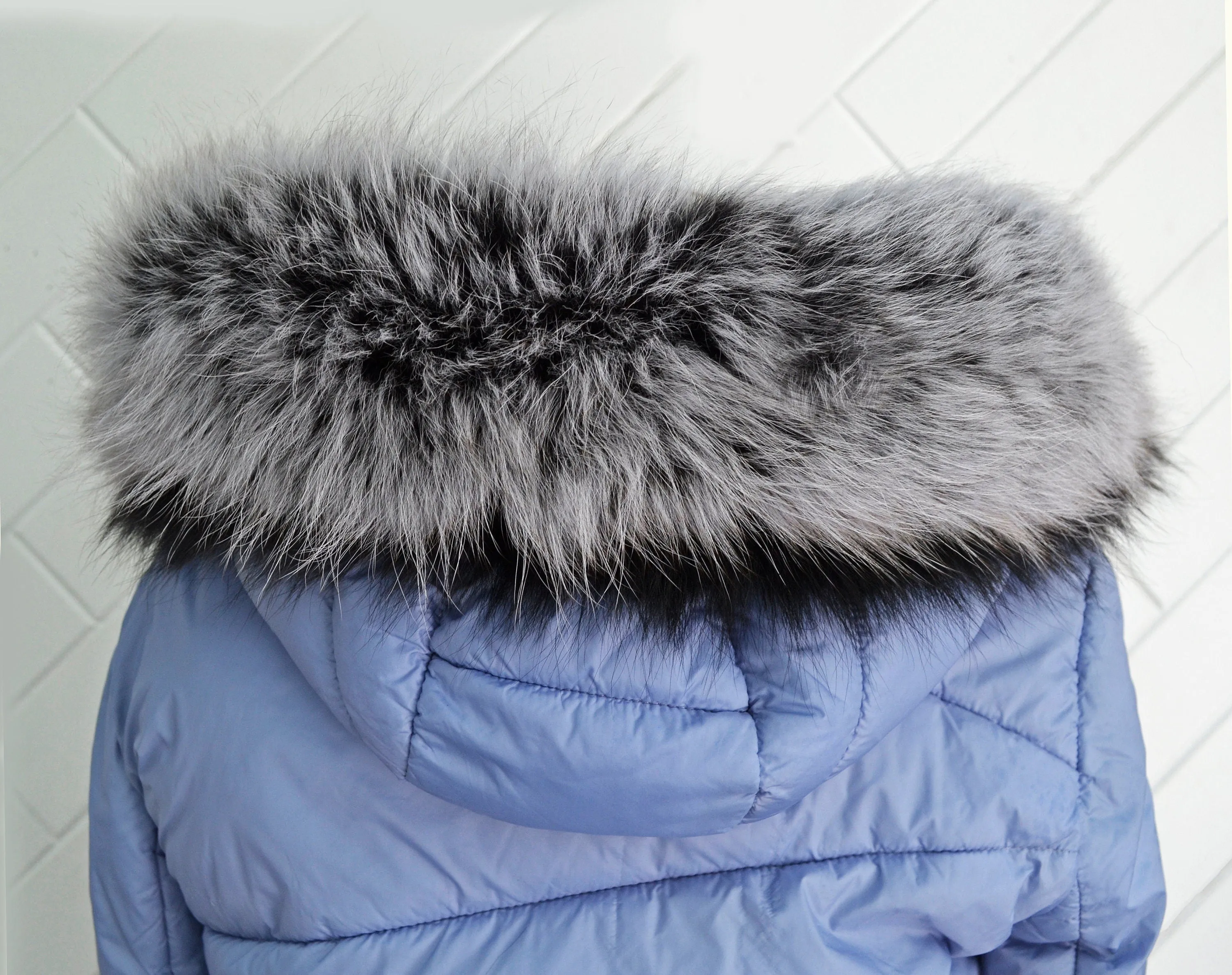 BY ORDER XXL Triple Real Fox Fur (Tail) Trim Hood, Fur collar trim, Fox Fur Collar, Fur Scarf, Fur Ruff, Fox Fur Hood, Hood Fur, stripe