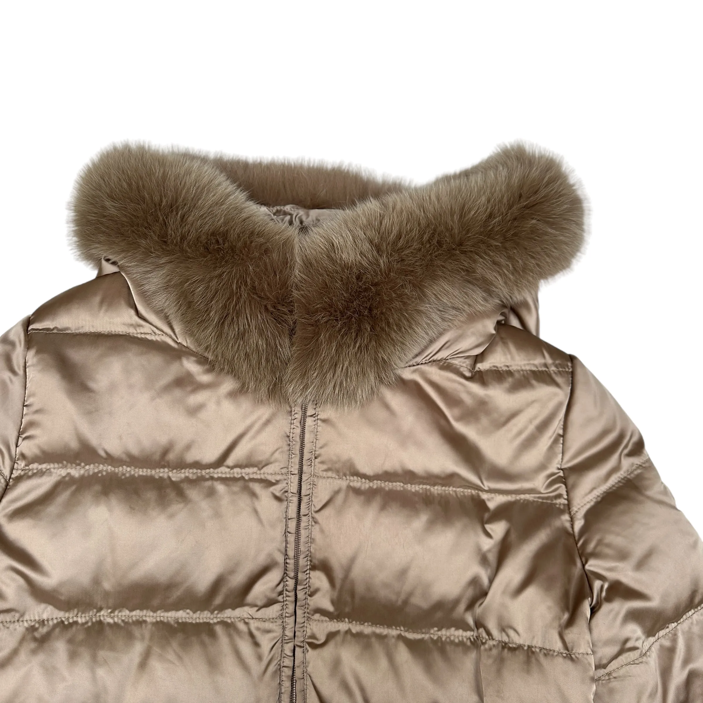 Down Puffer Jacket with Fur - M