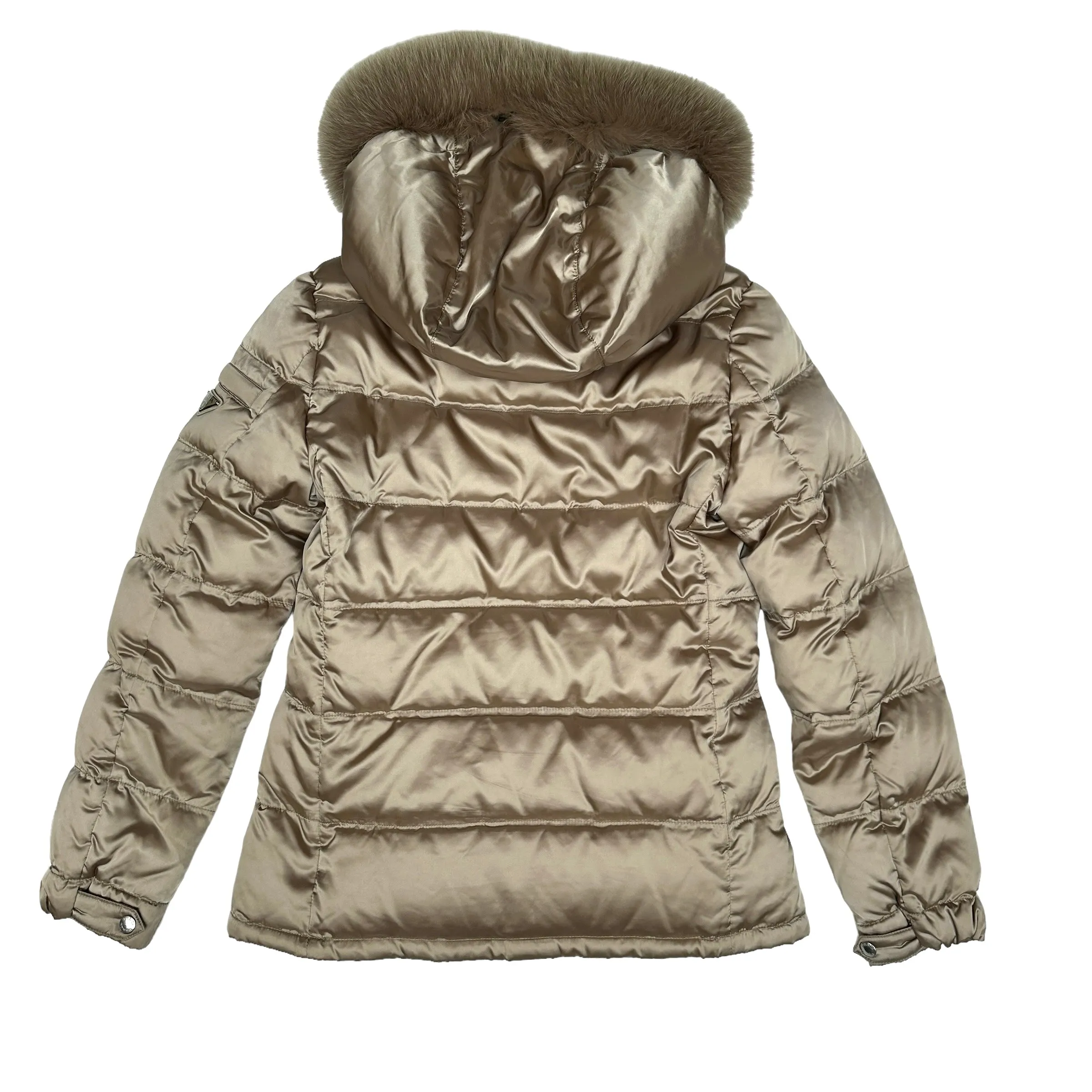 Down Puffer Jacket with Fur - M