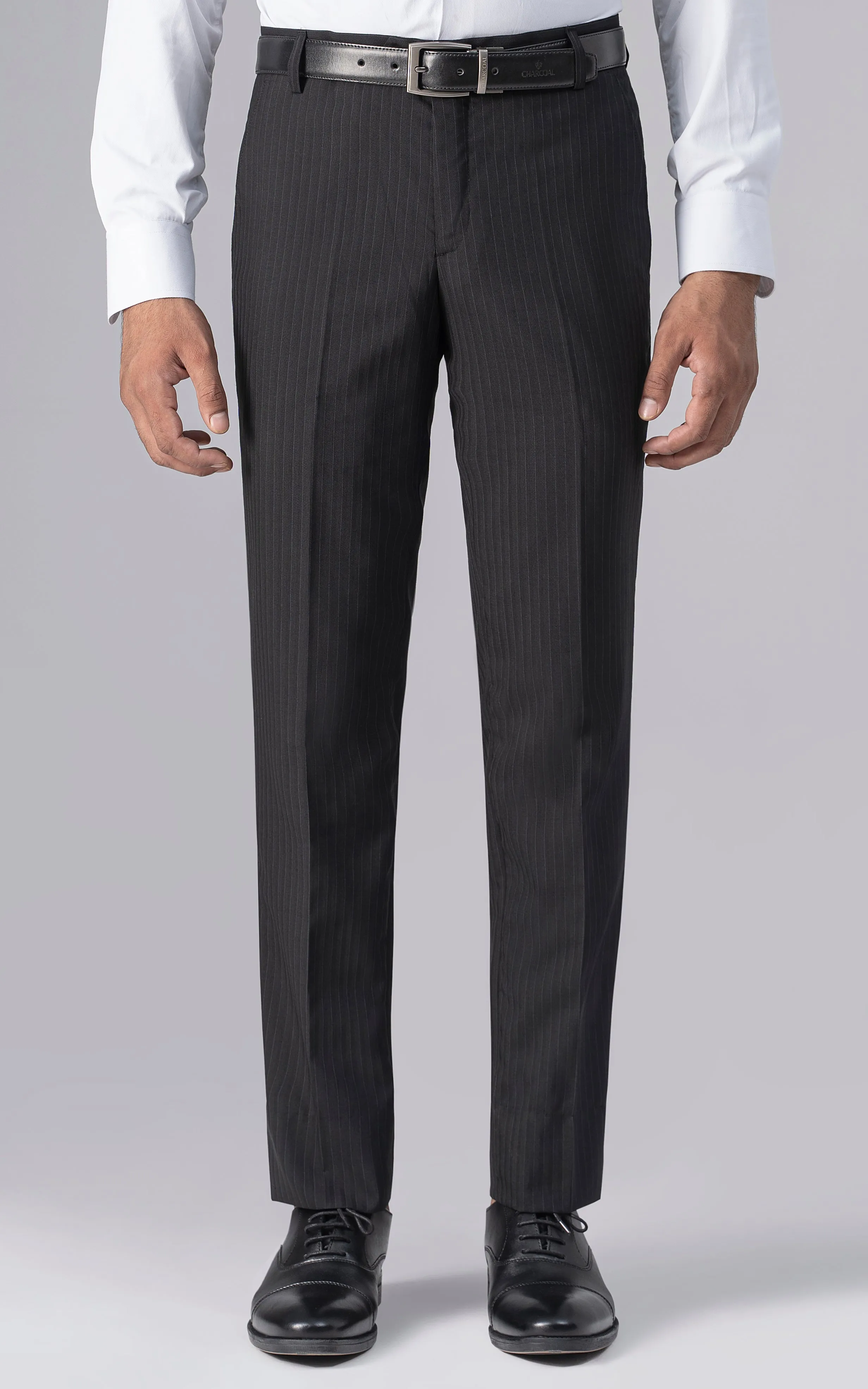 DRESS PANT  SLIM FIT BLACK SELF