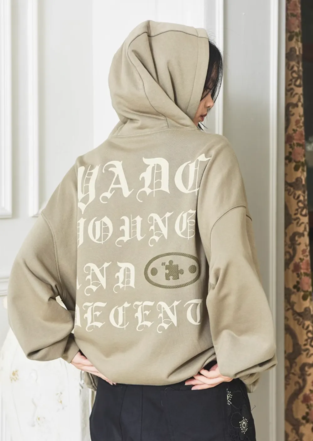 Edgy Open Hole Distressed Hoodie