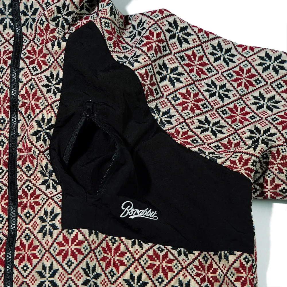 ETHNIC HOODED JACKET BEIGE BLACK