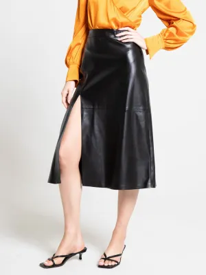 Faux Leather Pencil Skirt - Aaron & Amber