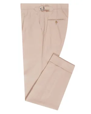 Fresco: Soft Dark Cream Stretch Twill Dress Pant