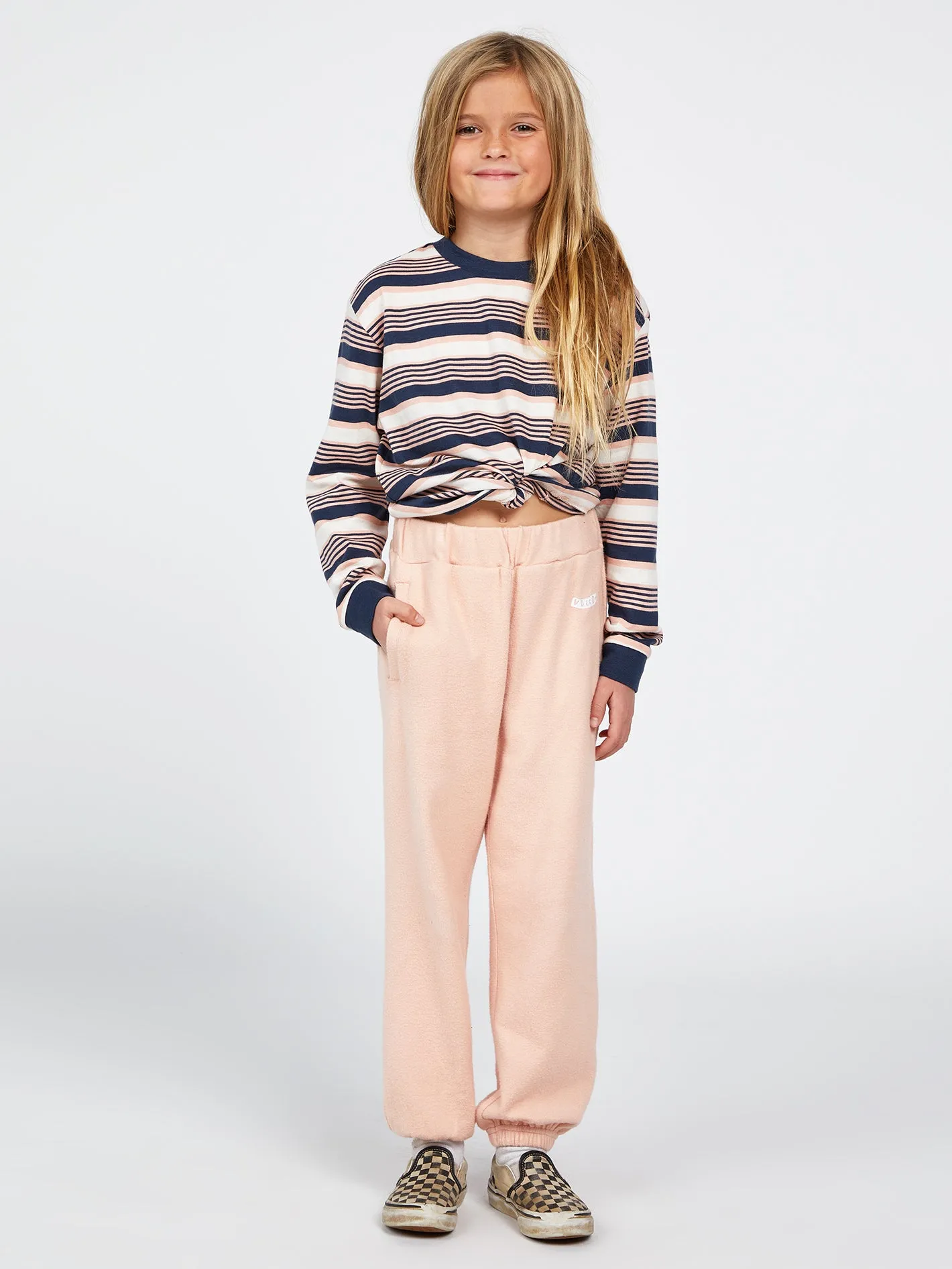 Girls Lived In Lounge Fleece Pants - Hazey Pink