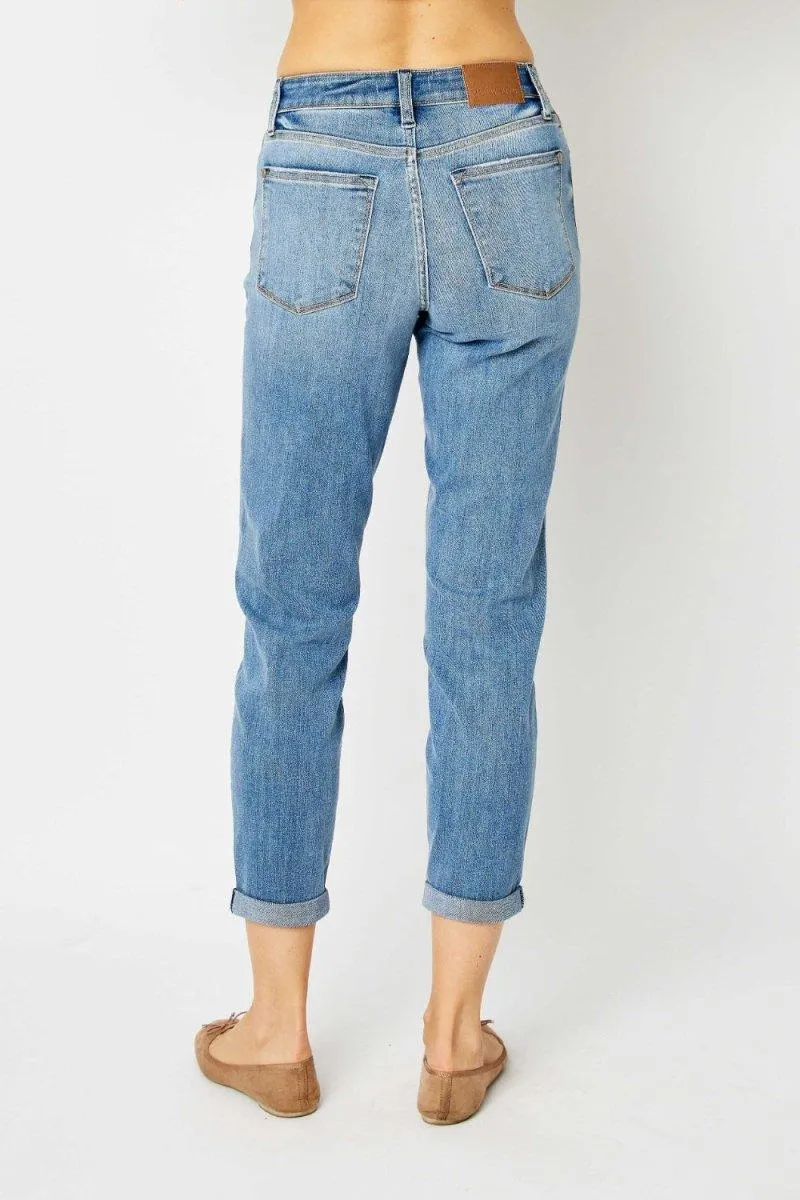 Jennifer - Judy Blue Cuffed Slim Jeans