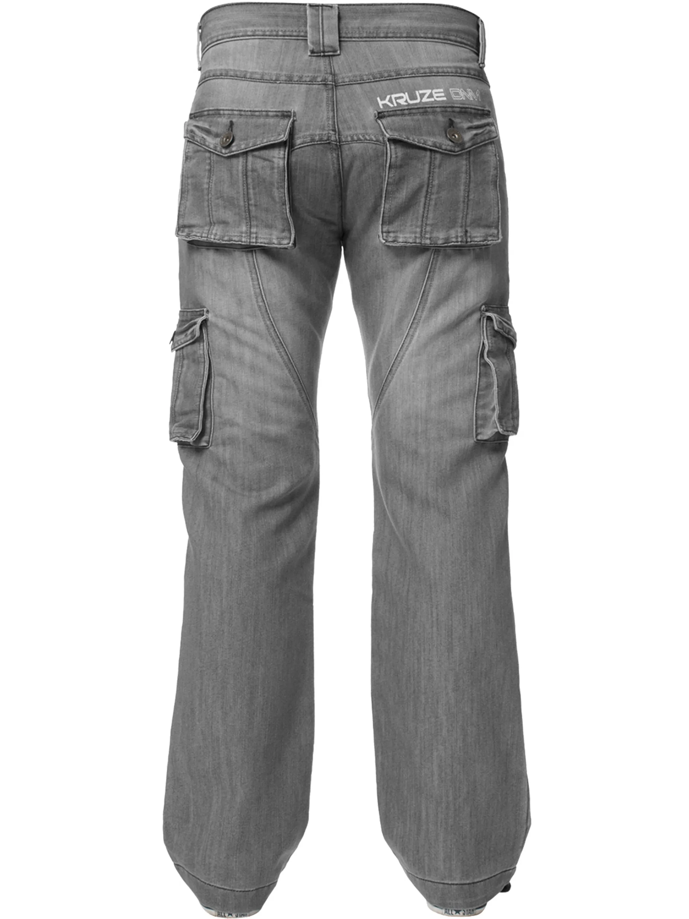 Kruze | Mens Cargo Combat Denim Jeans