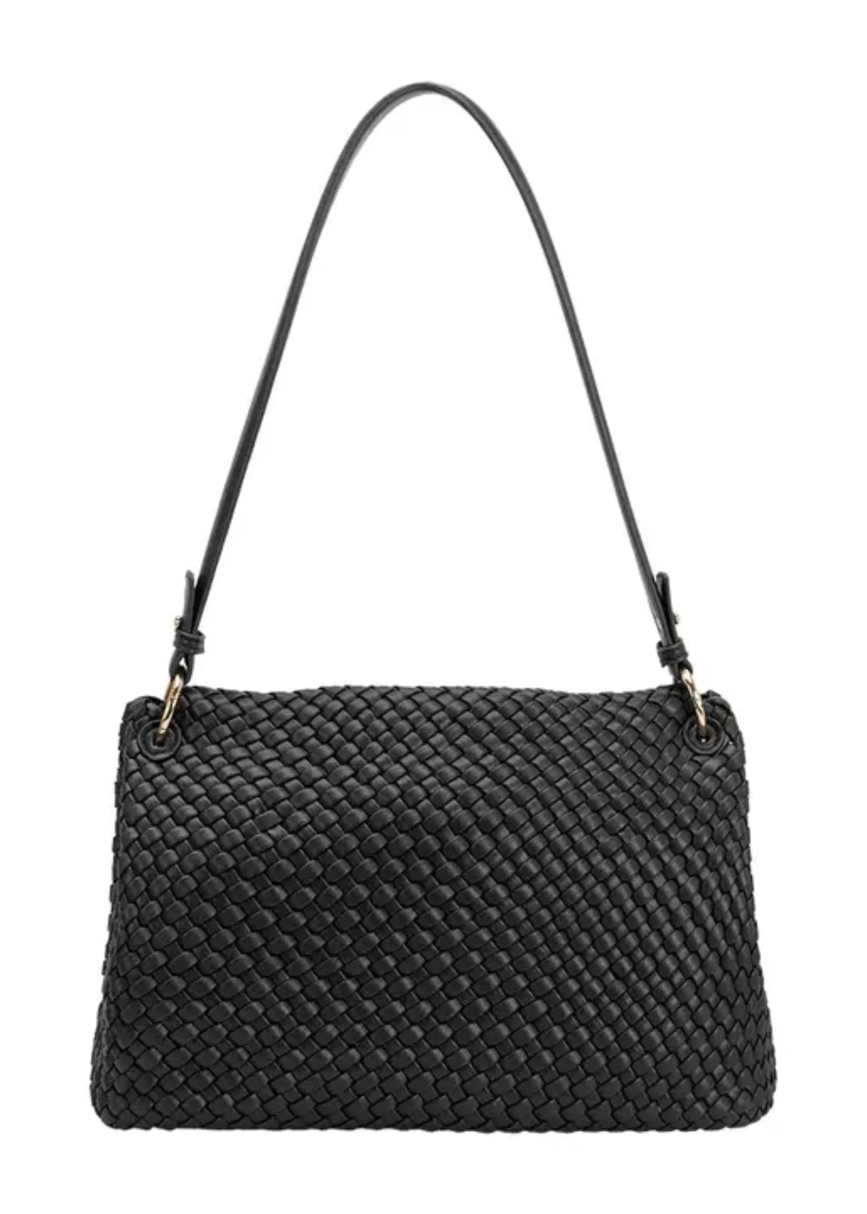 Natalia recycled vegan shoulder bag, black