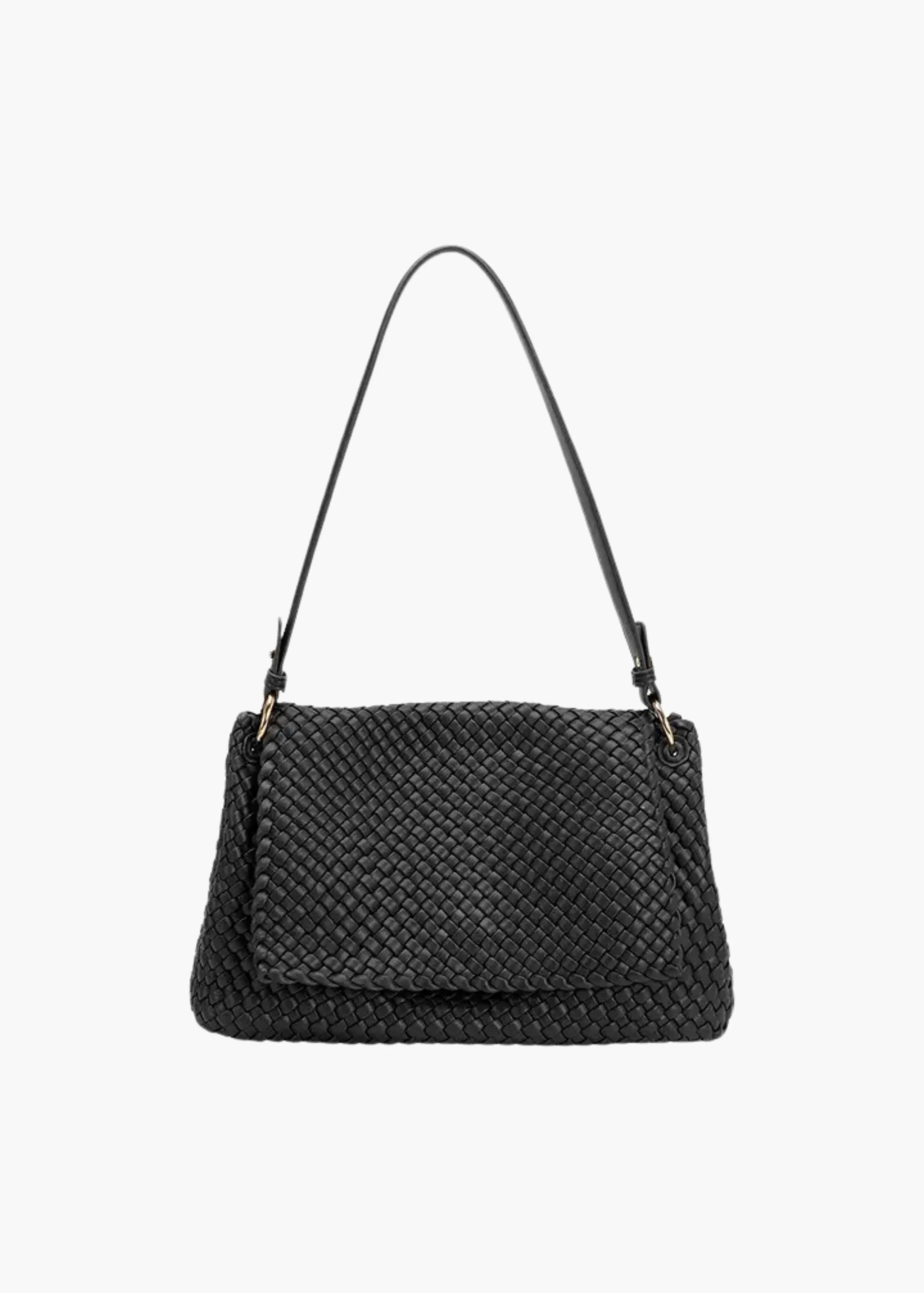 Natalia recycled vegan shoulder bag, black