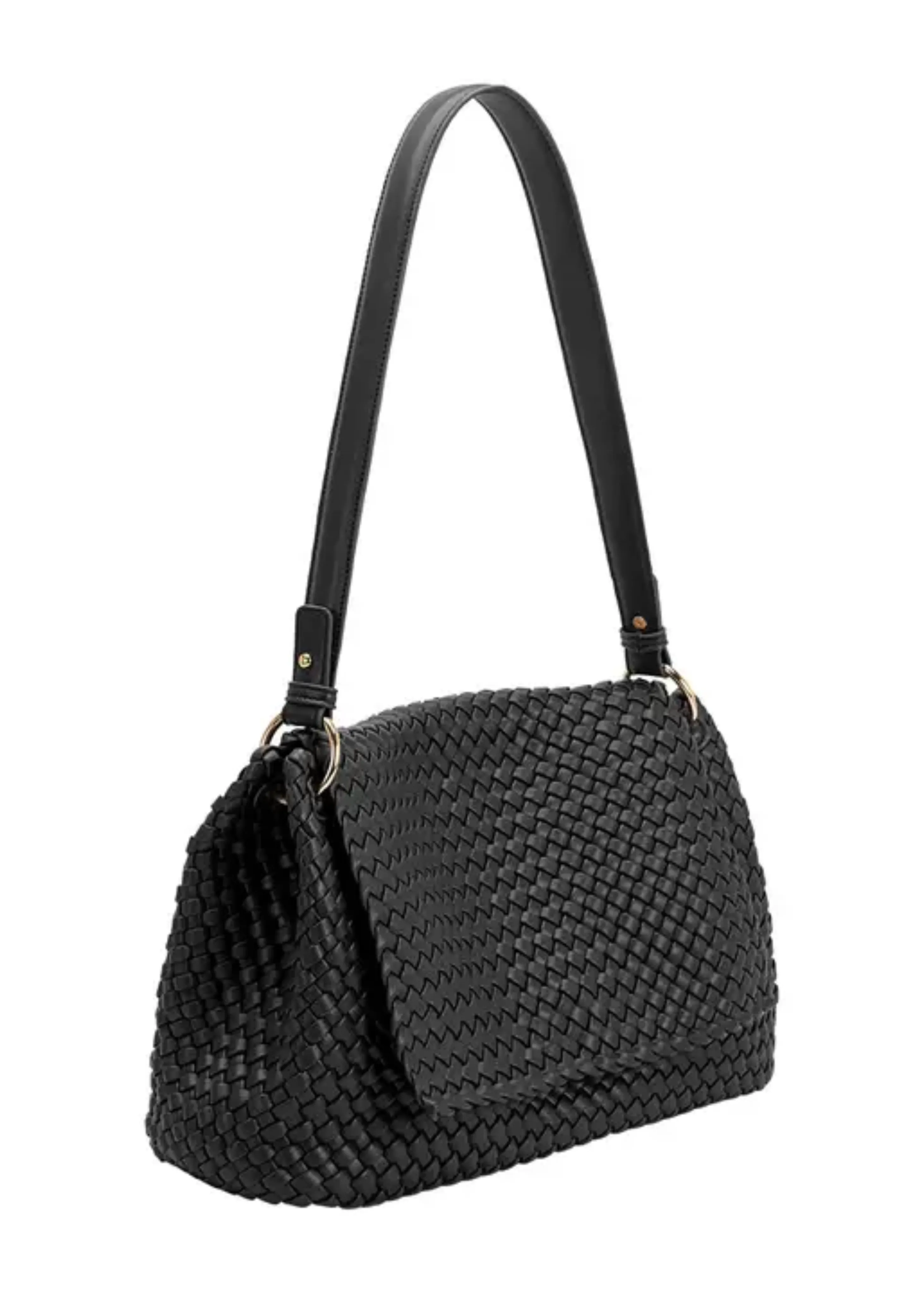 Natalia recycled vegan shoulder bag, black