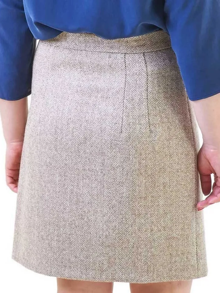 Natural Tweed Cream Skirt