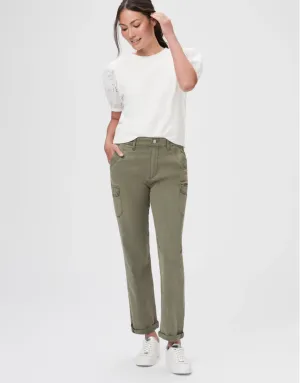 Paige Drew With Cargo Pockets - Vintage Green Ivy