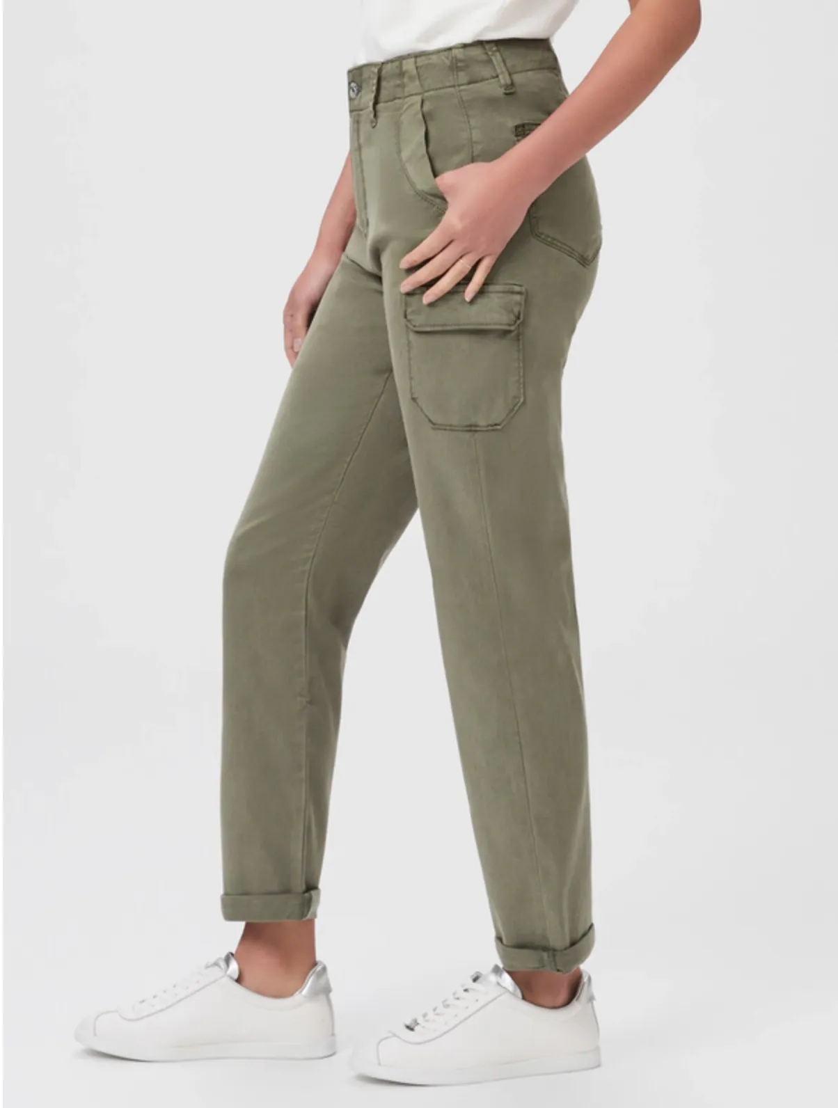 Paige Drew With Cargo Pockets - Vintage Green Ivy