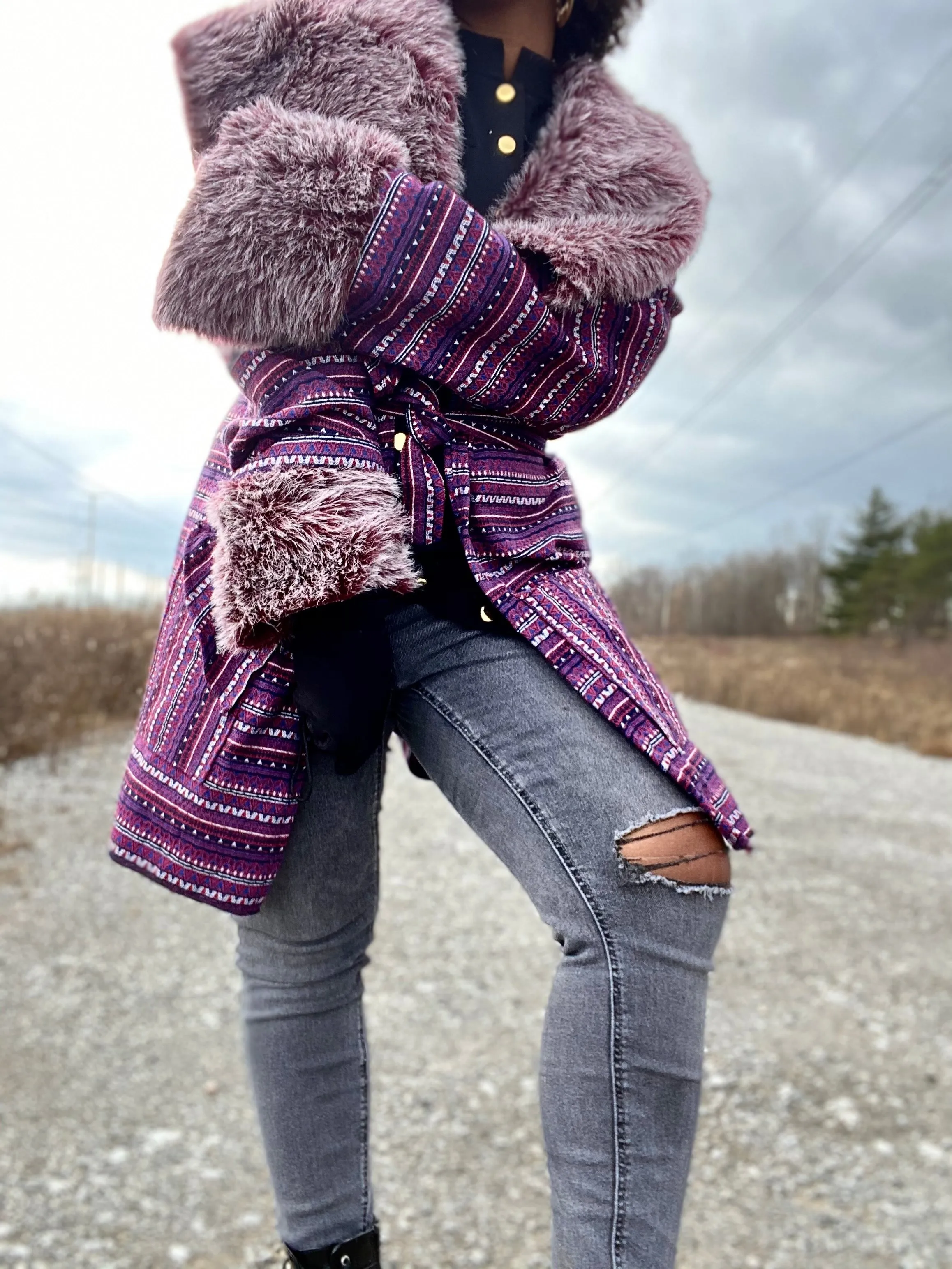 “Rachel” striped jacket