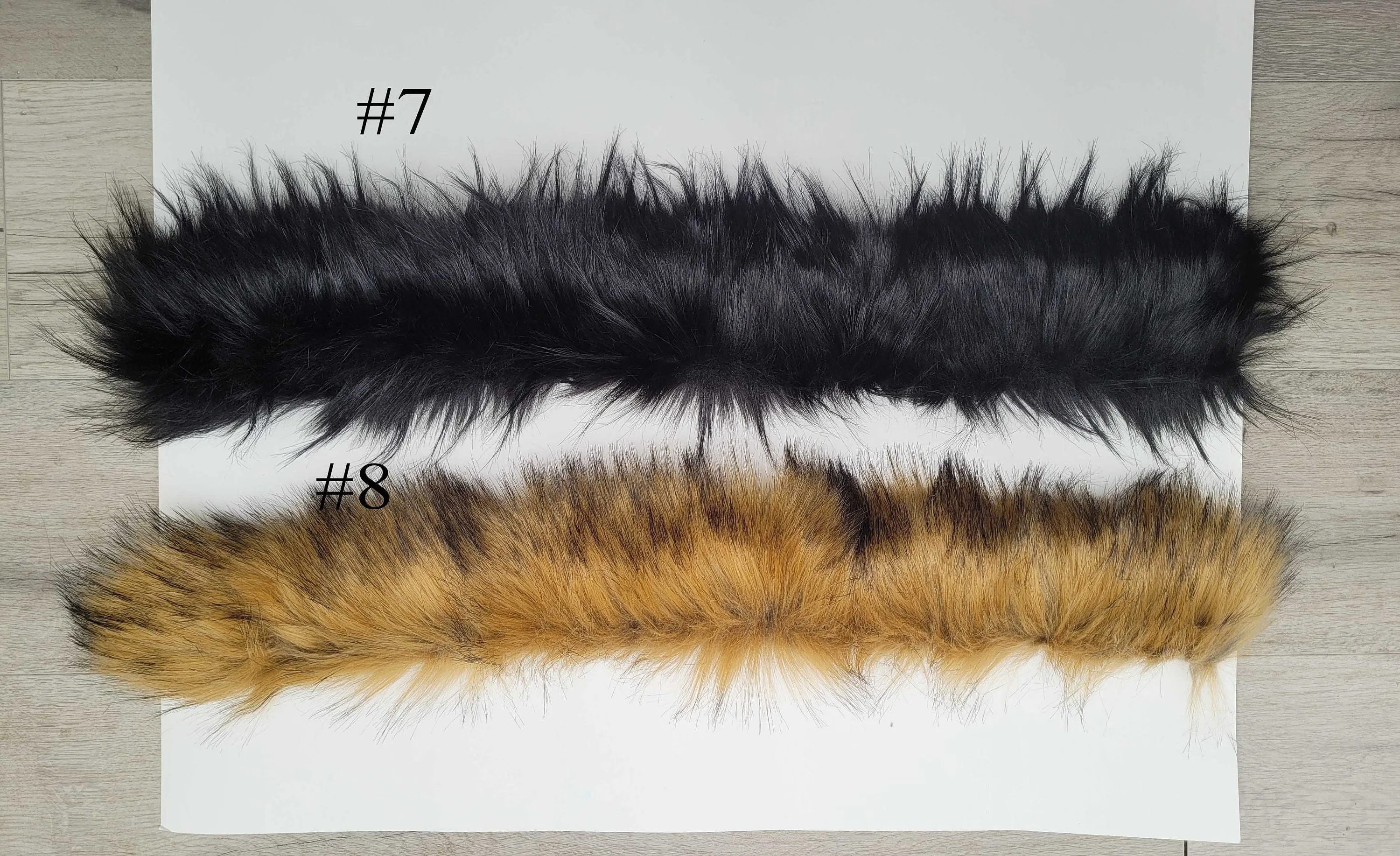 READY to SHIP Faux Fur Vegan Trim Hood 65-70 cm, Faux Fur Collar Trim, Fur Fabric, Fur Ruff, Faux Fur Hood, Hood Fur Jacket, Fur stripe Trim