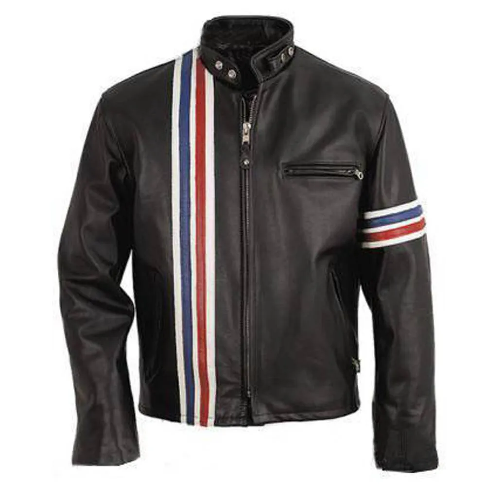 Slim Fit Easy Rider USA Flag Jacket