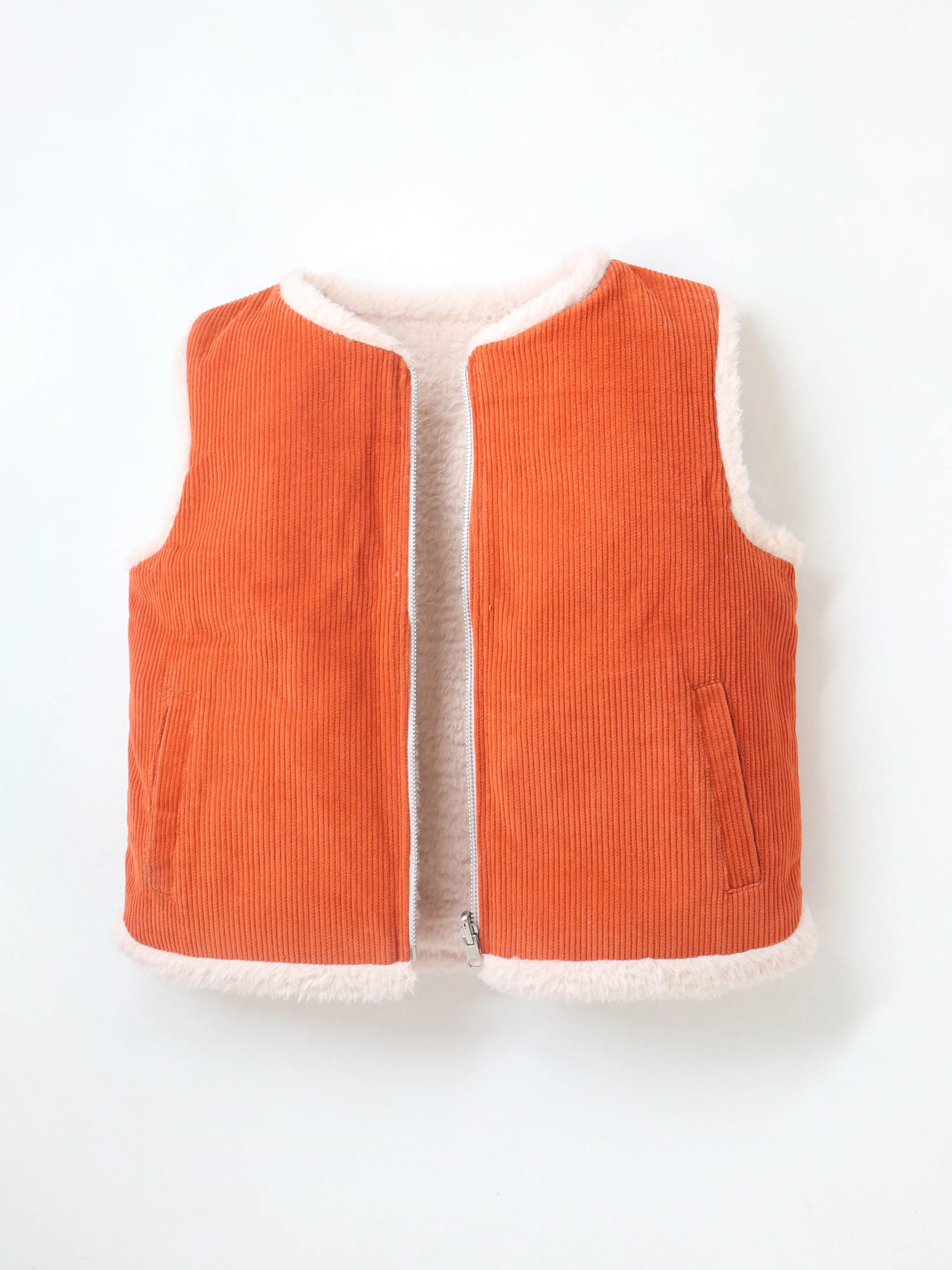 Smart Casual Orange Cotton Blend Reversible Jacket For Boys & Girls