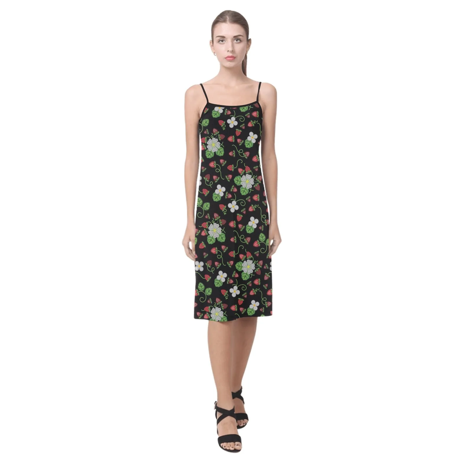 Strawberry Dreams Midnight Alcestis Slip Dress