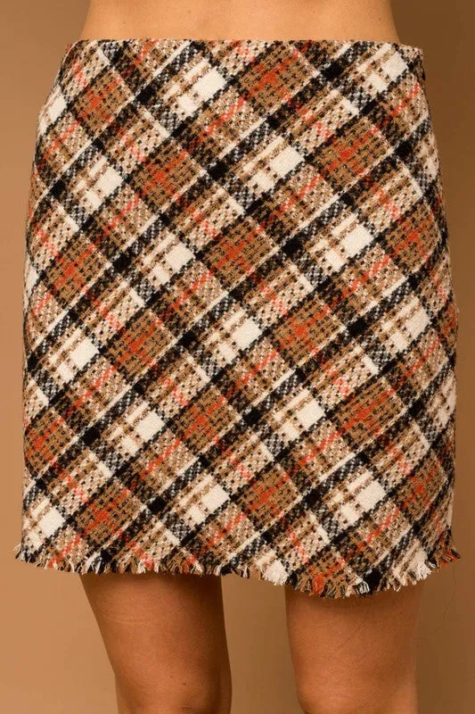 Vintage Allure Plaid Mini Skirt